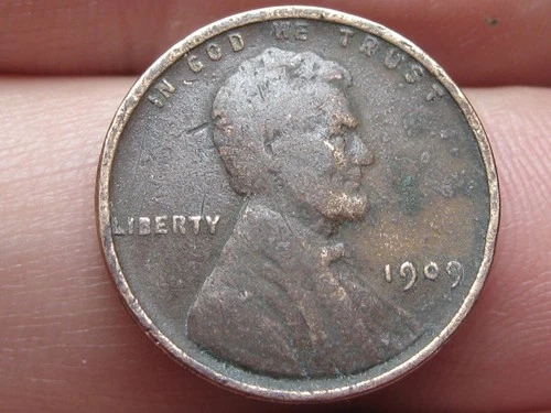 1909 P VDB Lincoln Cent Wheat Penny- Philadelphia, Fine Details