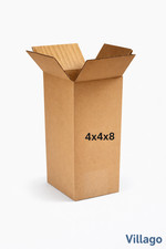 4x4x8 Corrugated Shipping Boxes Kraft Cardboard Mailer Cartons 25 50 100