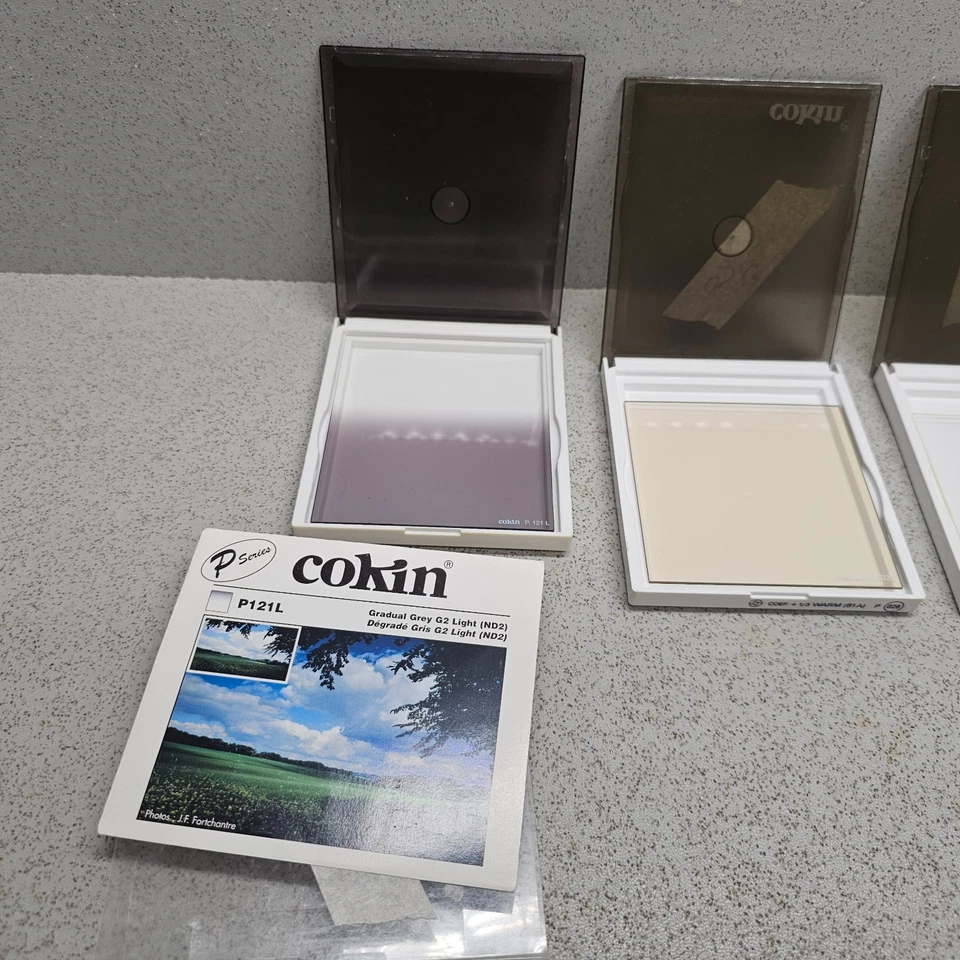 Cokin P Series Filter Lot – P021, P026, P230, P121L – Grad ND, Warm, Blue, Skyli - Image 3 of 4