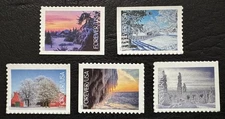 2025 Scott #6038-6042 - Forever - WINTER LANDSCAPES - Set of Singles - Mint NH