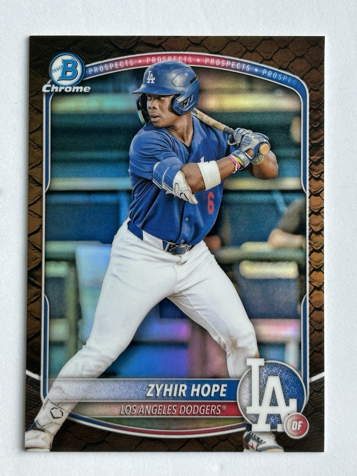 ZYHIR HOPE #BCP-2 2025 TOPPS BOWMAN CHROME PROSPECTS REPTILLIAN PARALLEL