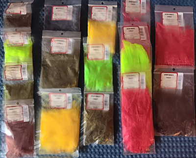 Premium Fly Tying-Jig Making Wapsi Strung Schlappen and Marabou-Asstd Colors