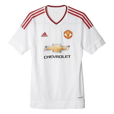 adidas Men's Manchester United 15/16 Away Jersey White AI6363 S L