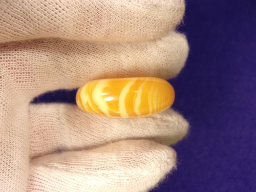 RARE OLDER VTG ANTIQUE BUTTERSCOTCH BAKELITE (SWIRLED/MARBLEIZED) BUTTON or KNOB - Picture 9 of 10