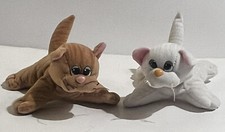 Tonka Pound Purries Kitty Cat Kittens 7  Orange White Vintage Stuffed Plush Toys