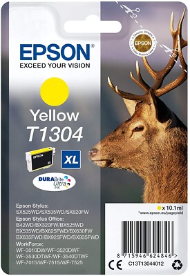 Epson Tinte Hirsch T1304 XL für WorkForce WF-3520 DWF C13T13044012 yellow
