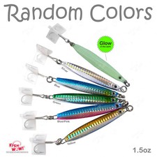 Random Colors 1.5oz Colt sniper vertical Jig  w/ a MUSTAD 3x Treble Hook 42g New