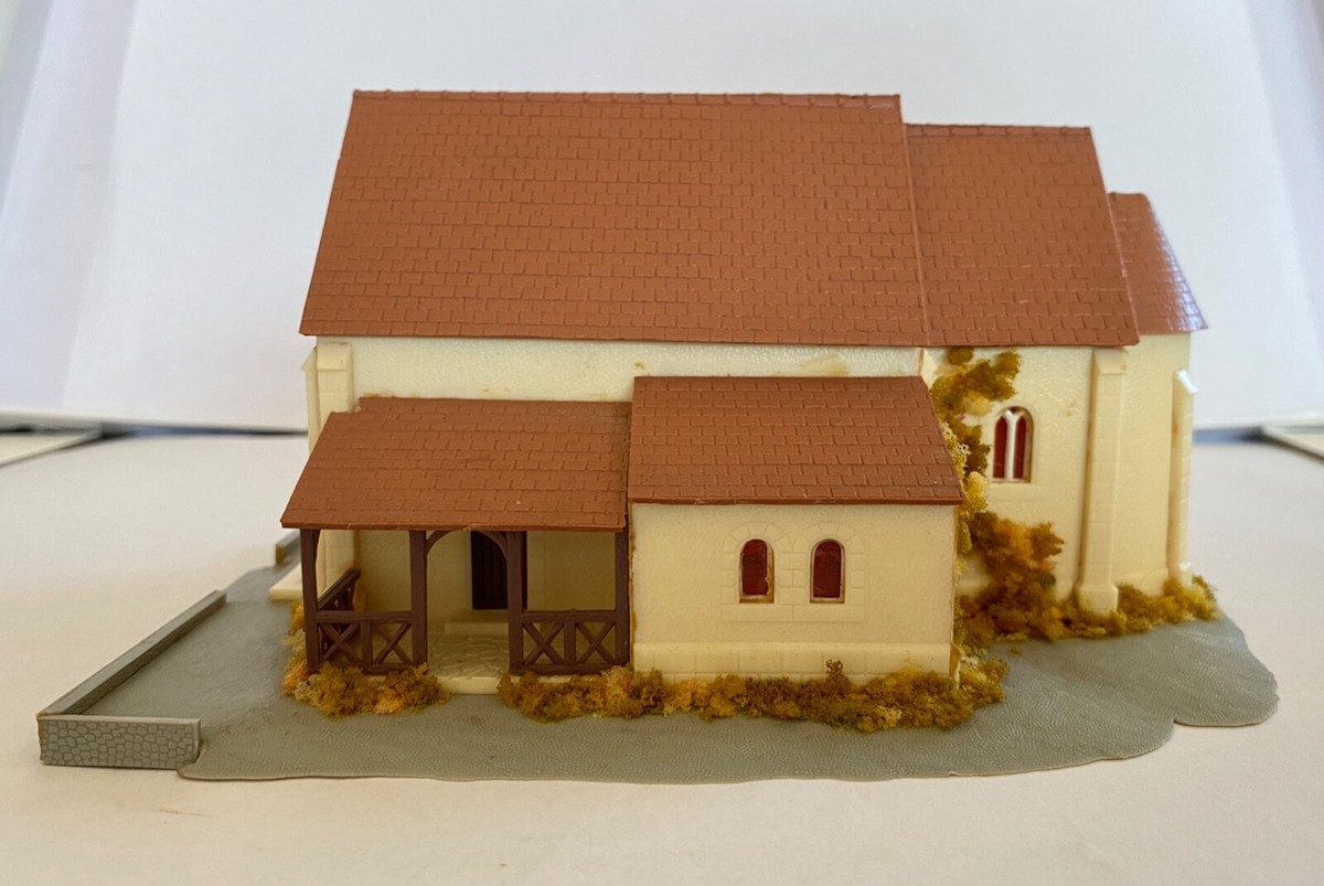 JOUEF HO 1976 MAQUETTE EGLISE DE VILLAGE Monastere Batiment Religieux Figurine