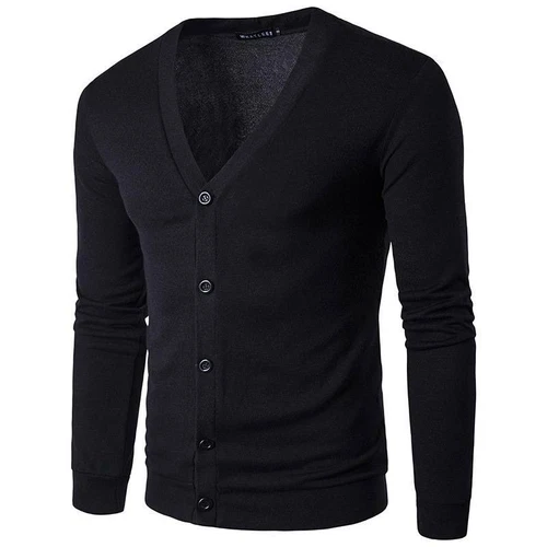Mens Knitted Long Sleeve Cardigan Sweater Winter Casual Jacket Coat Tops Outwear - Picture 9 of 19