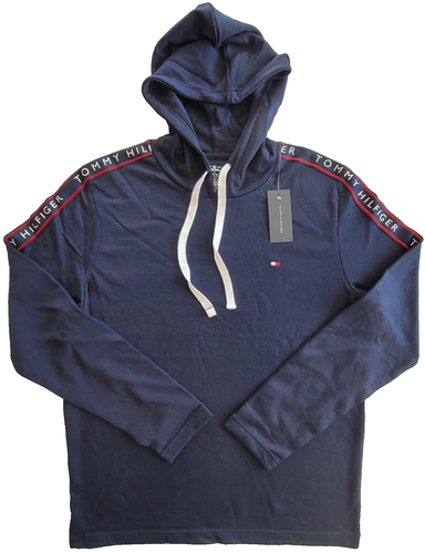 Tommy Hilfiger Men's French Terry Pullover Hoodie Medium Large Blue Lightweight - Picture 4 of 12