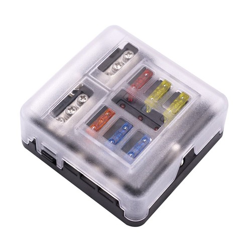 1PCS 6 Ways Blade Fuse 32V Car Boat Fuse Box Holder W/ Power Panel Board Camper - Picture 15 of 18