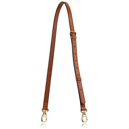 Allzedream Genuine Leather Purse Strap Replacement Crossbody Handbag Long Brown