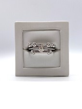 9ct White Gold Diamond Scatter Ring 0.33cts Natural Diamonds and FULL Hallmark