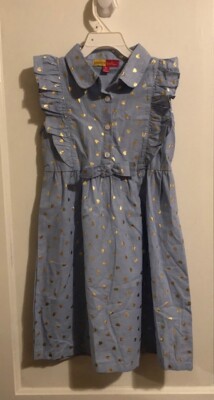 PENELOPE MACK GIRL KIDS BLUE DENIM GOLD HEART 100%COTTON Dress SIZE 6x | eBay PENELOPE MACK GIRL KIDS BLUE DENIM GOLD HEART 100%COTTON Dress SIZE 6x | eBay