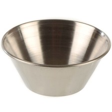 24 Pack - 1.5 Oz Stainless Steel Sauce Cups - Round Condiment Containers