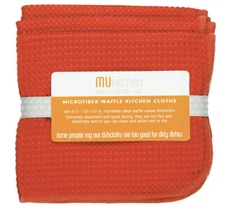 MU Kitchen 12" x 12" Waffle Microfiber Dish Cloth Set Of 3