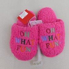 Wondershop Oh What Fun Kids Sherpa Christmas Slippers - 11-12, Pink 3355