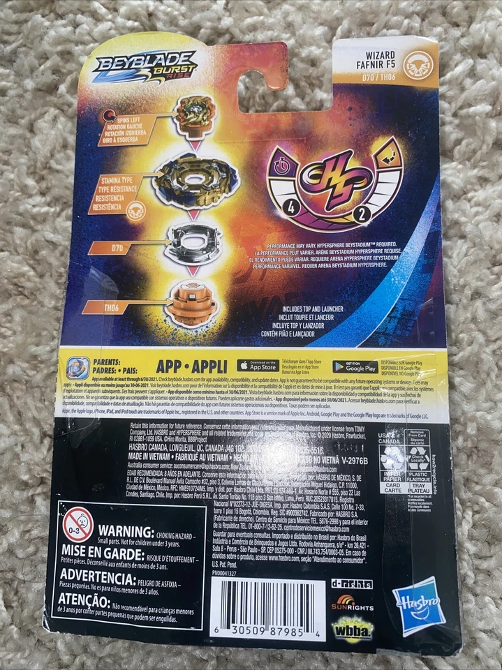 Hasbro Beyblade Burst Rise Hyper Sphere WIZARD FAFNIR F5 ¡Paquete de inicio nuevo!  Foto 2 de 2