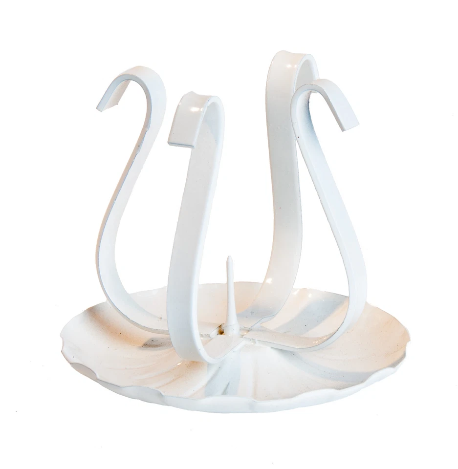 Kerzenständer NICOLAI Leuchter mit Dorn Flexibel Weiß Metall Klassisch 100/40mm