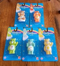 Lot of 5 2004-05 Care Bears Collectible 2.5" Figures Cake/Pencil Toppers. New
