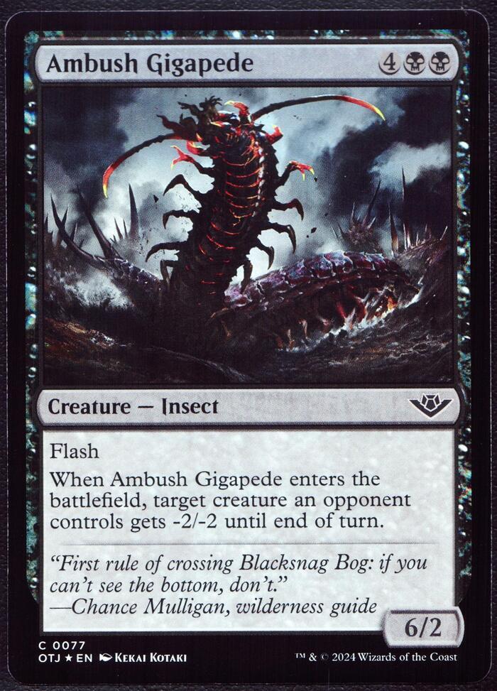 Ambush Gigapede - 77 Foil MTG OTJ | eBay