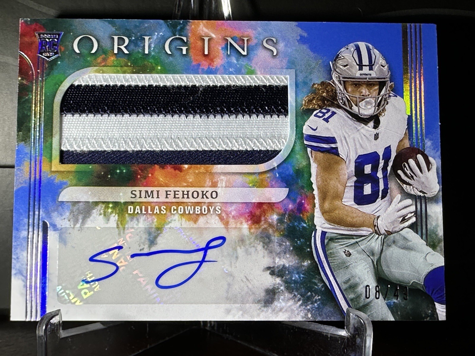 2021 Simi Fehoko Panini Origins Rookie Patch Auto #191 8/49