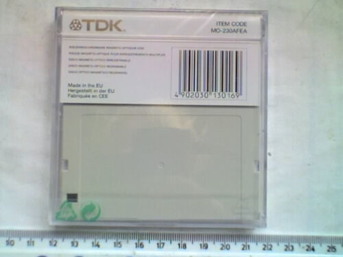 TDK MO-230MAC REWRITABLE 3.5" 230Mb MAGNETO-OPTICAL MO DISK & Jewel Case - NOS - Photo 2/3