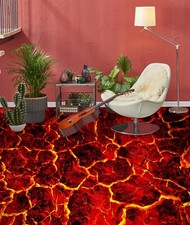 3D Flame Texture N2861 Floor WallPaper Murals Floor Print Decal Eve 2024