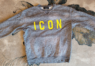 Stylischer Dsquared2 ICON-Pullover (Größe M) in Distressed-Optik!
