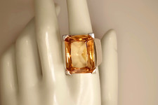 Thomas Sabo Vintage Damen-Ring silber, Stein orange, TR1593-1-201, Gr. 56