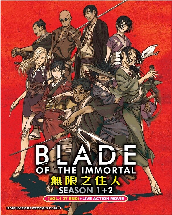 DVD Anime Blade Of The Immortal Season 1+2 (1-37 End) +Action