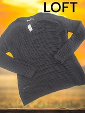 LOFT Woven Sweater Women Medium