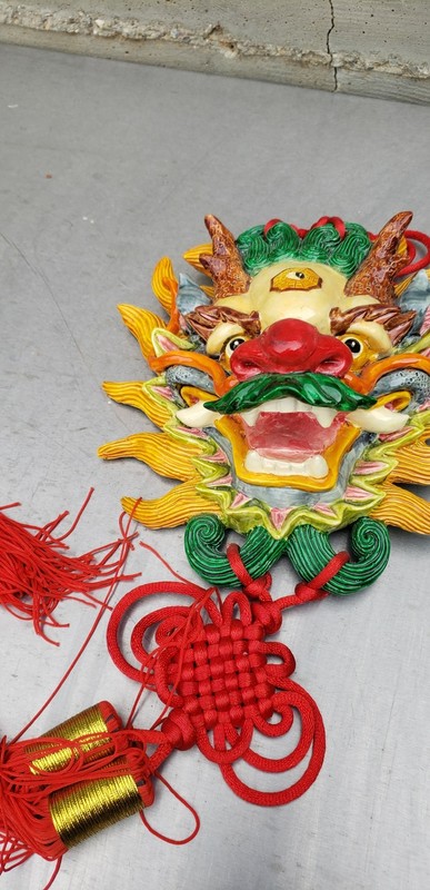 Great vintage chinese mask (porcelain / composite?)
