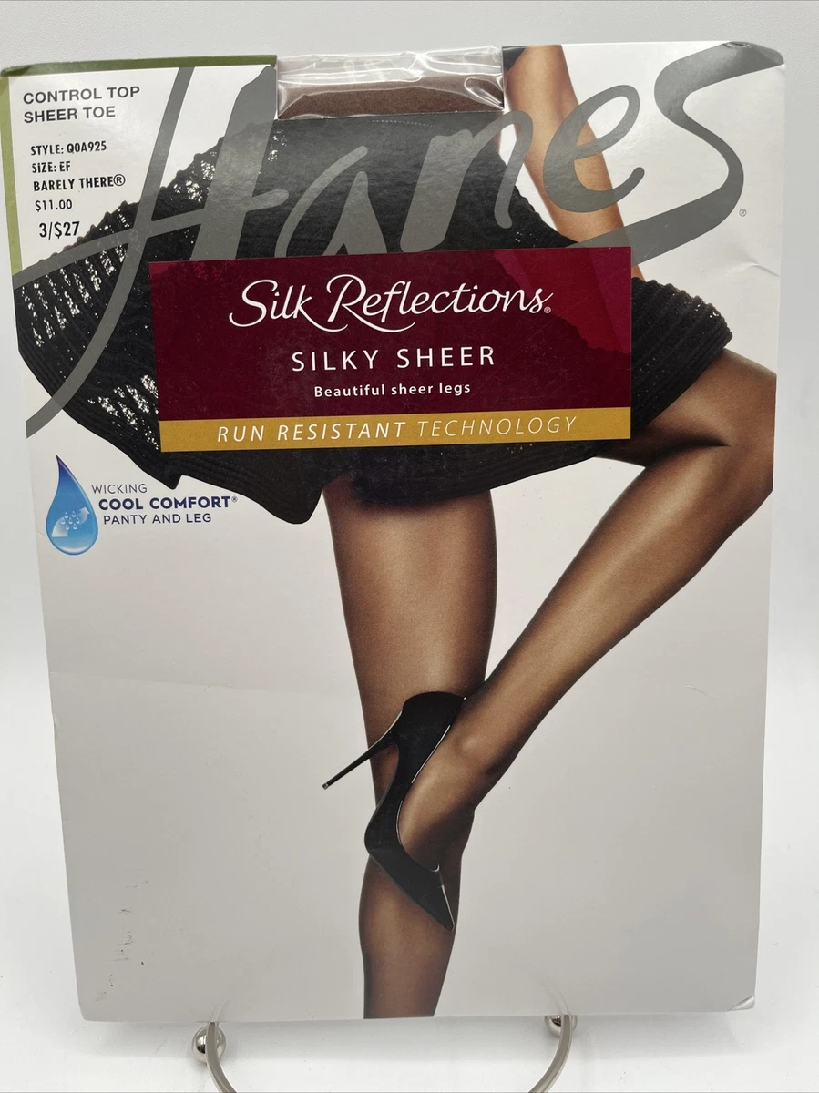  Hanes Silk Reflections 6-Pack Sheer-Toe Silky Sheer