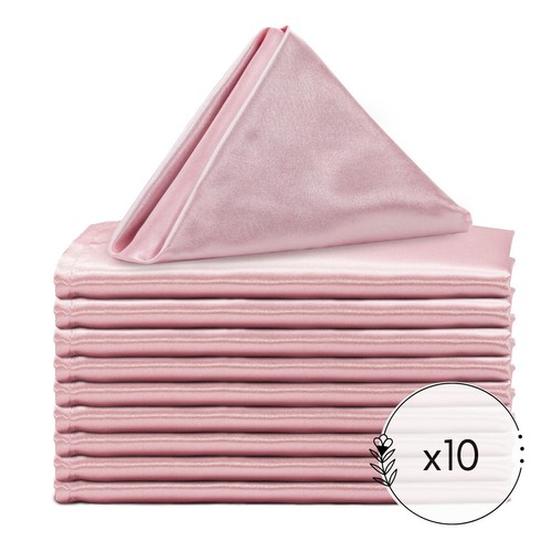 YCC Linens - 20 Inches Square Shiny Satin Napkins,Cloth Dinner Table Silk Napkin - Picture 35 of 106