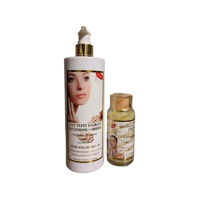 X1 Glutathion Comprime Super Fort Whitening Serum 100ml And Teint Diamant  Lotion