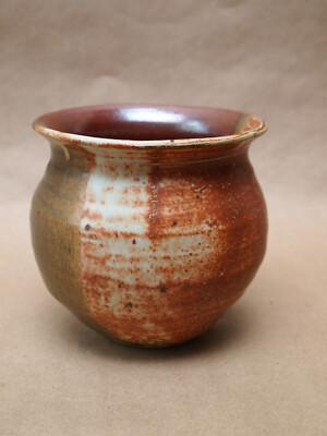 Studio Art Pottery Stoneware Pot Vase Signed JRF 5''