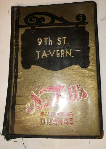 Vintage MENÜ Chicago Cafe 9TH ST. TAVERN 1940er 1950er Drink Nesbitt’s Orange RAR - Bild 9 von 10