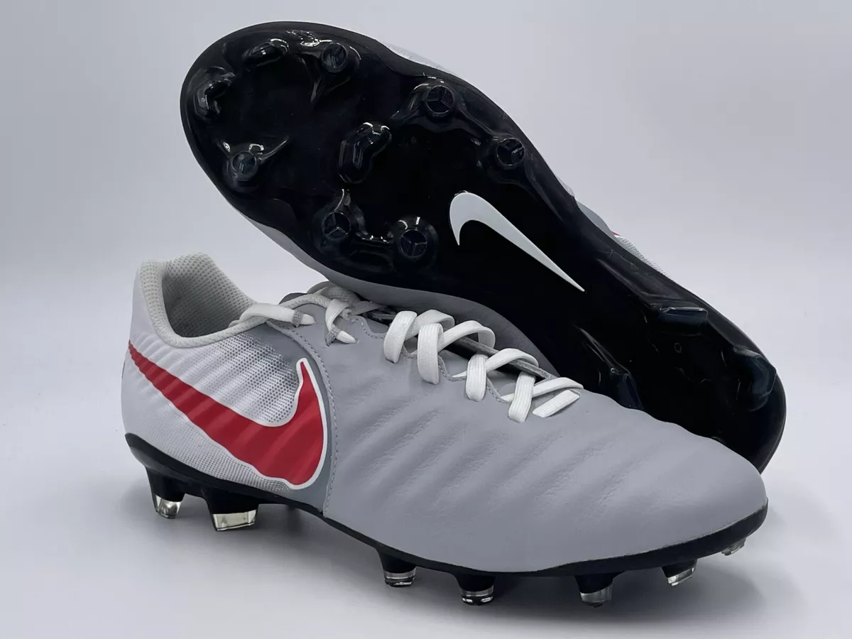 NIKE iD TIEMPO LIGERA IV FG GREY RED WHT AT3459 991 US MEN SZ 7.5