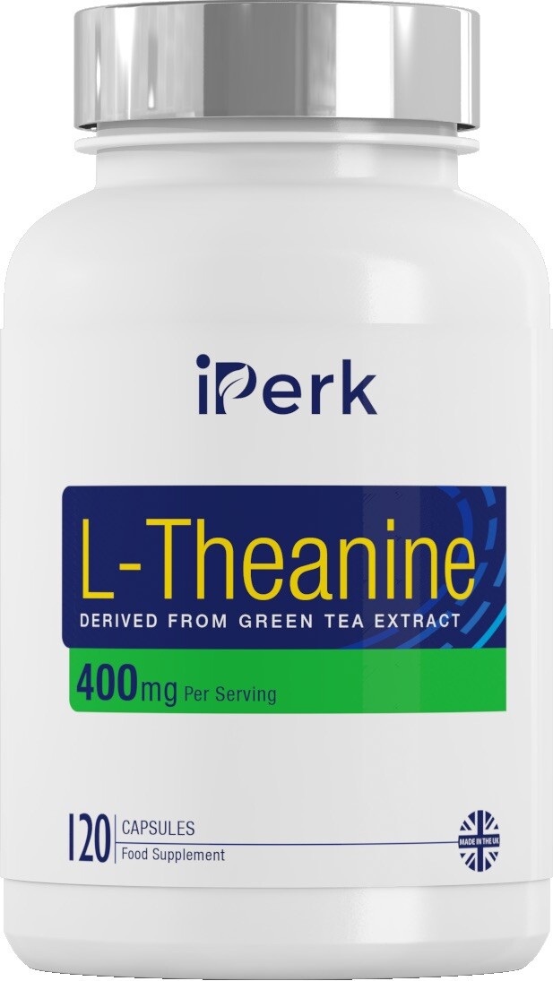 L-Teanina 400mg por porción 120 cápsulas hechas en el Reino Unido