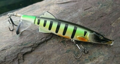 Musky Pike Lure Turbo Propeller Jack Pike 130mm 16g Surface popper #6 BKB Hooks