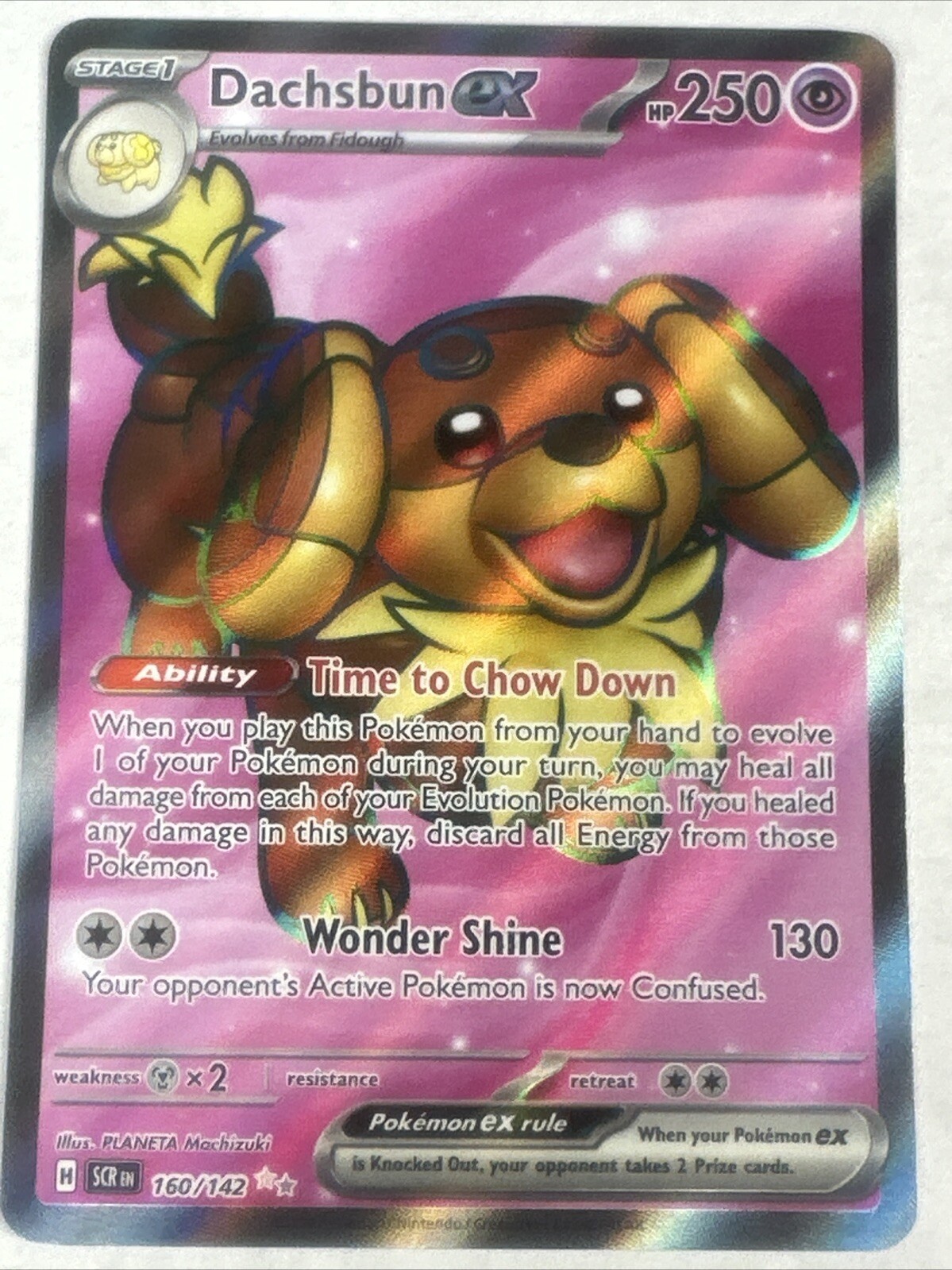 Dachsbun EX Stellar Crown 160/142 Holo Ultra Rare NM/M