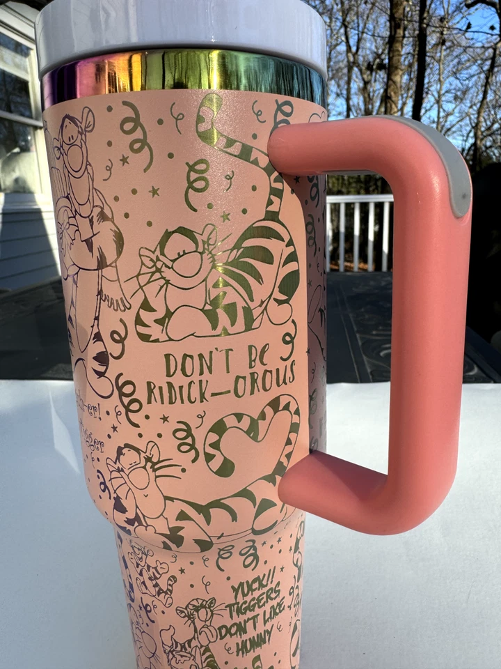 40盎司绝缘激光雕刻不倒翁迪士尼跳虎来自小熊维尼 — 第 2/4 张图片