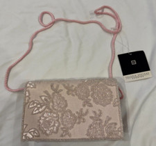Pink Floral Beaded Party Clutch - Valerie Stevens