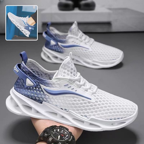 Herren Schnürschuhe Turnschuhe Mesh Sportschuhe Mode Hohlsohle Niedrig Laufschuh