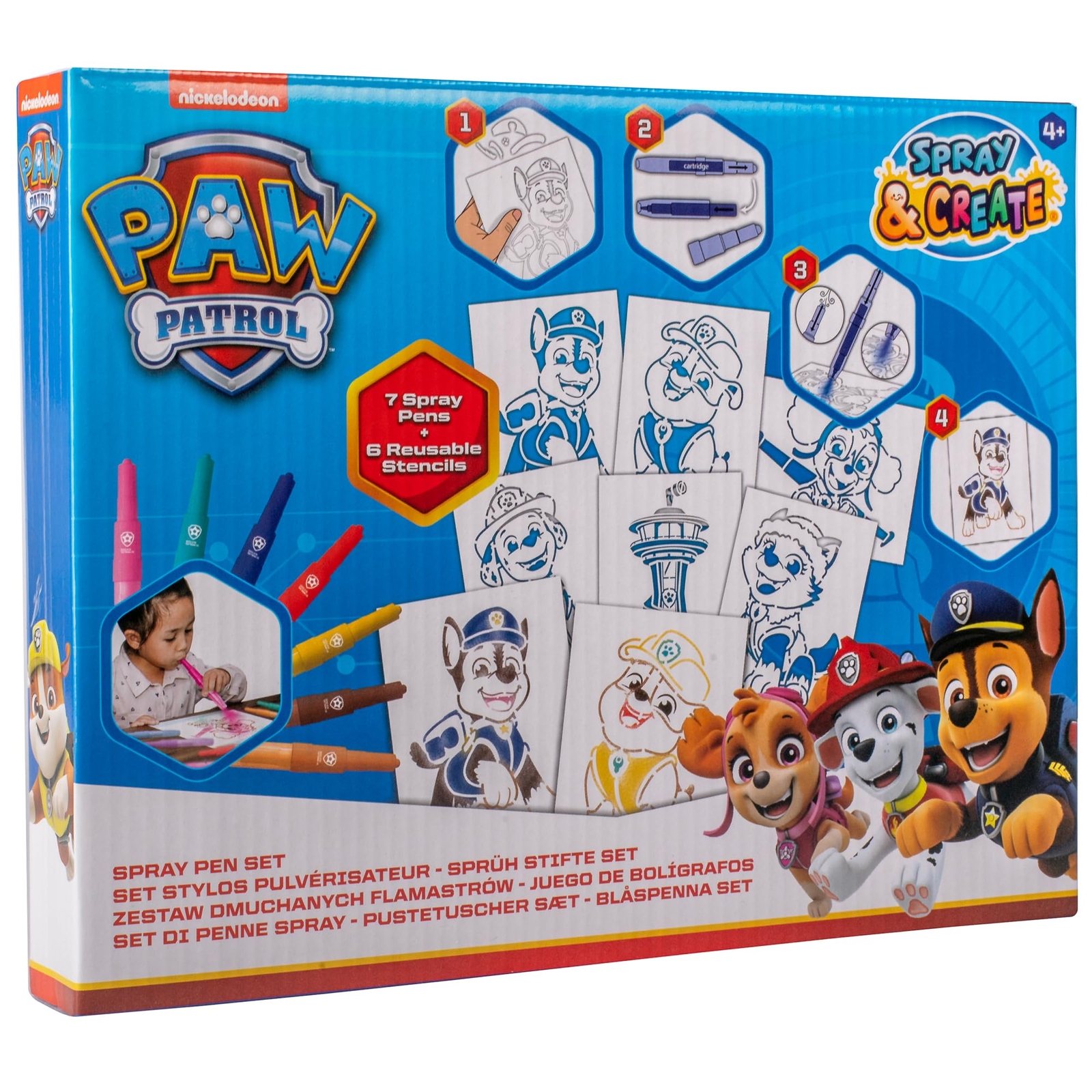PAW PATROL - Sprühstift-Set - Malstifte für Kinder - Malset mit Buntstiften und