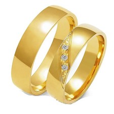 Eheringe Trauringe 585 er Gold Massiv Gelb Gold 6mm Breit