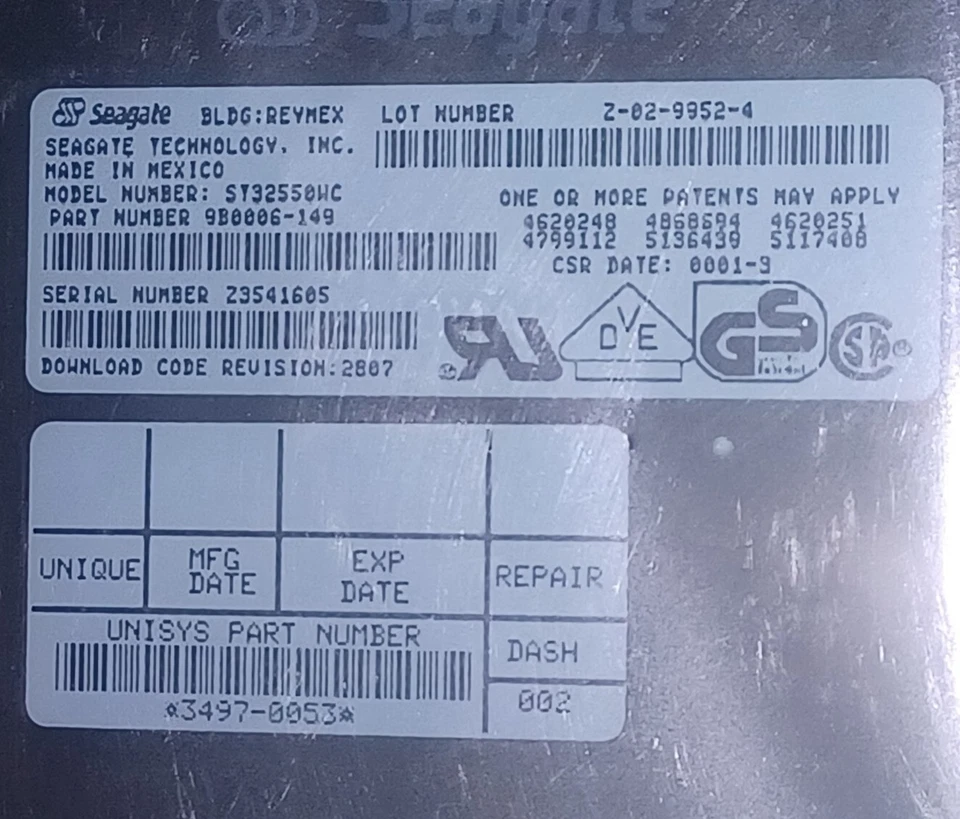 Lot 2 Sealed new old stock SEAGATE BARRACUDA 2.1 GIG SCSI HARD DRIVE ST32550WC - Image 2 of 4