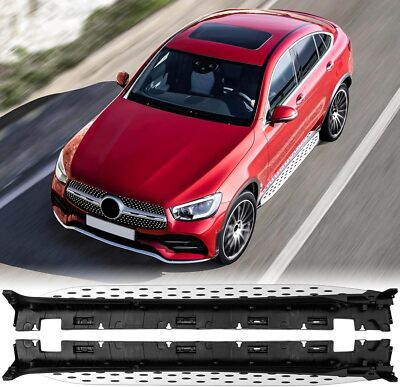 #ad 2pcs Aluminum Side Step Running Boards for 2015 2023 Mercedes Benz GLC Class $323.99