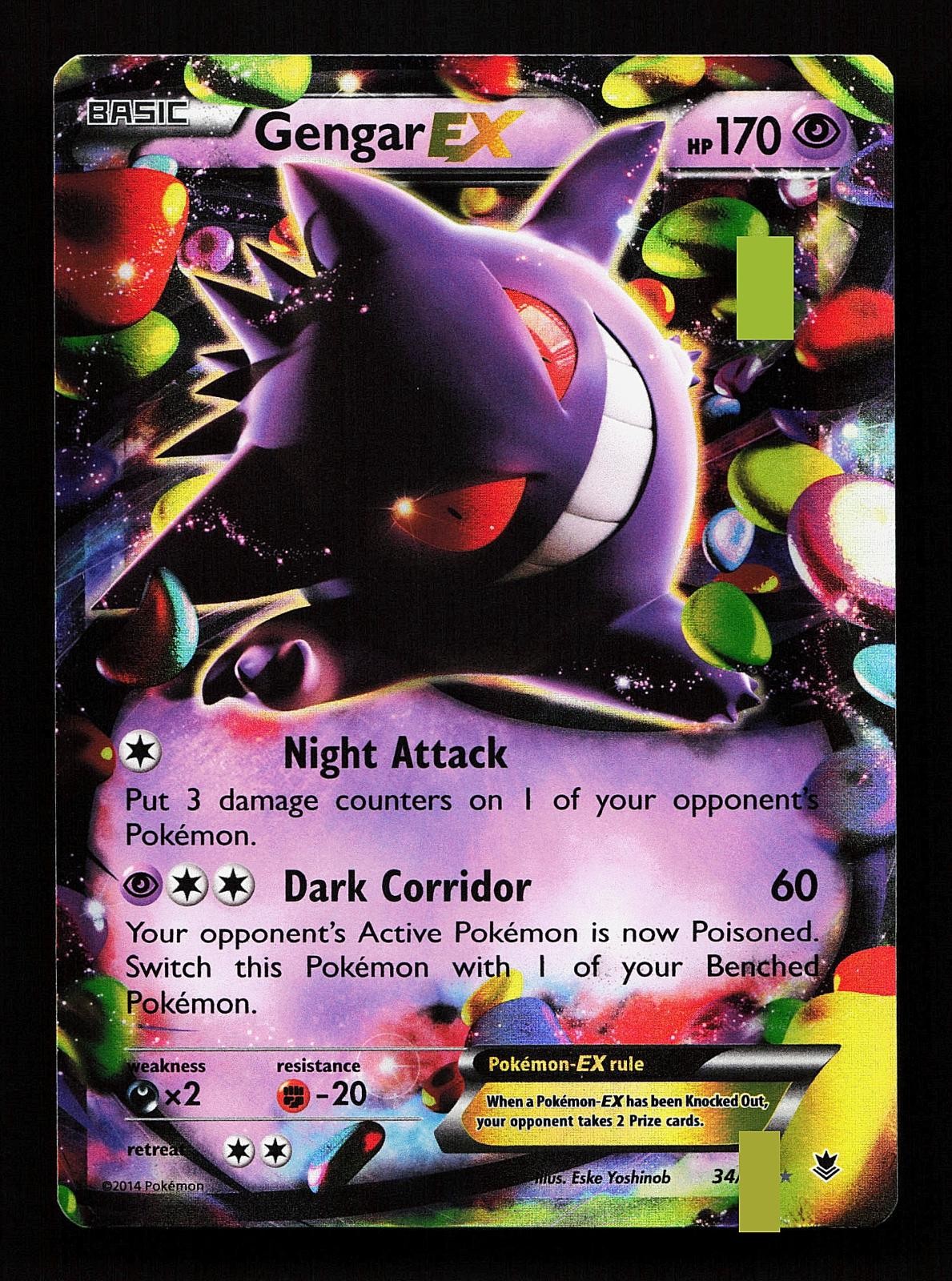 Gengar EX 34/119 EX Rare Phantom Forces Pokemon Card